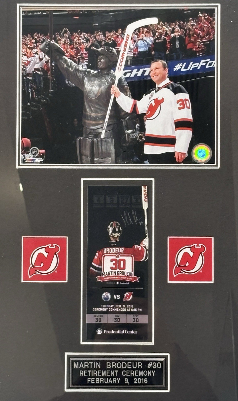 Official NHL Martin Brodeur Retirement Framed Set New Jersey Devils Fan Gifts