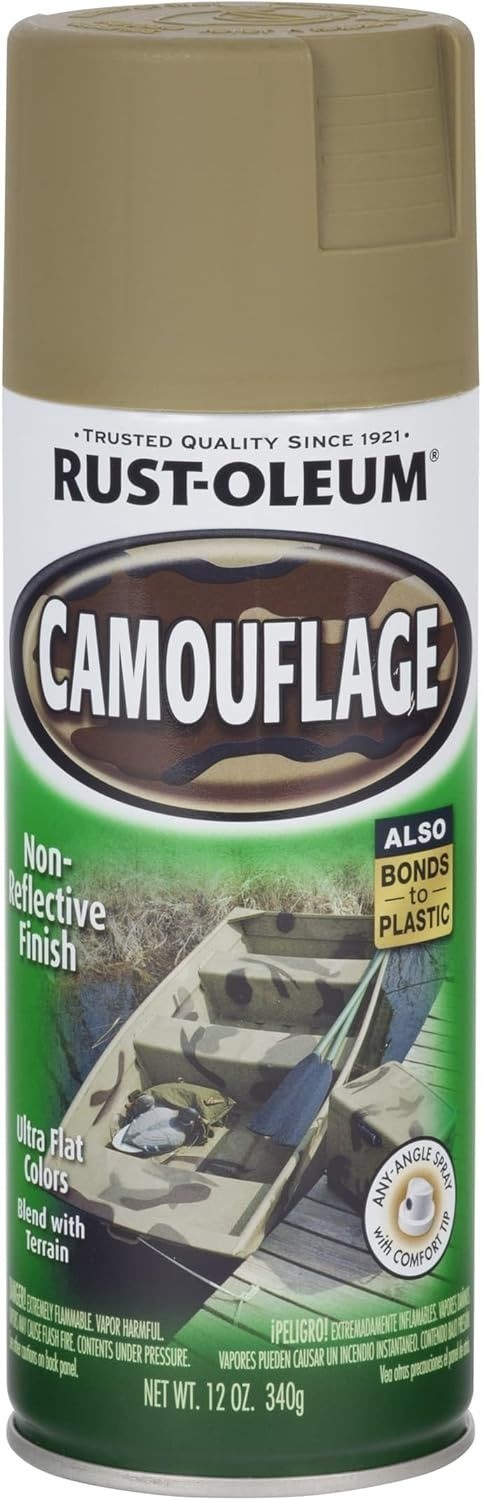 Rust-Oleum 279177 Camouflage Ultra Cover 2X Spray Paint, 12-Ounce, Khaki