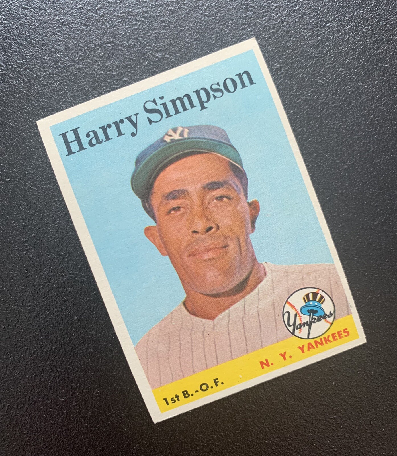 1958 TOPPS Harry Simpson #299 New York Yankees Baseball Card 
