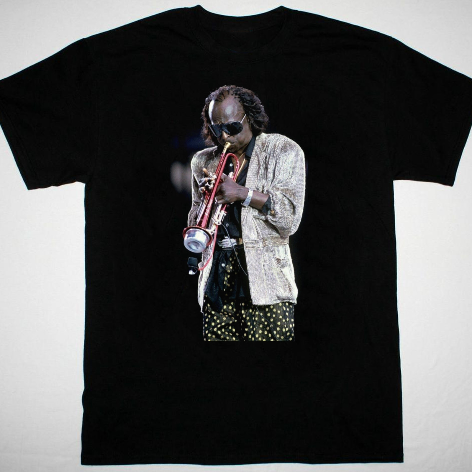Miles Davis in concert Black Short Sleeve Unisex All Size S-234XL T-Shirt Miles Davis in concert Black Short Sleeve Unisex All Size S-234XL T-Shirt
