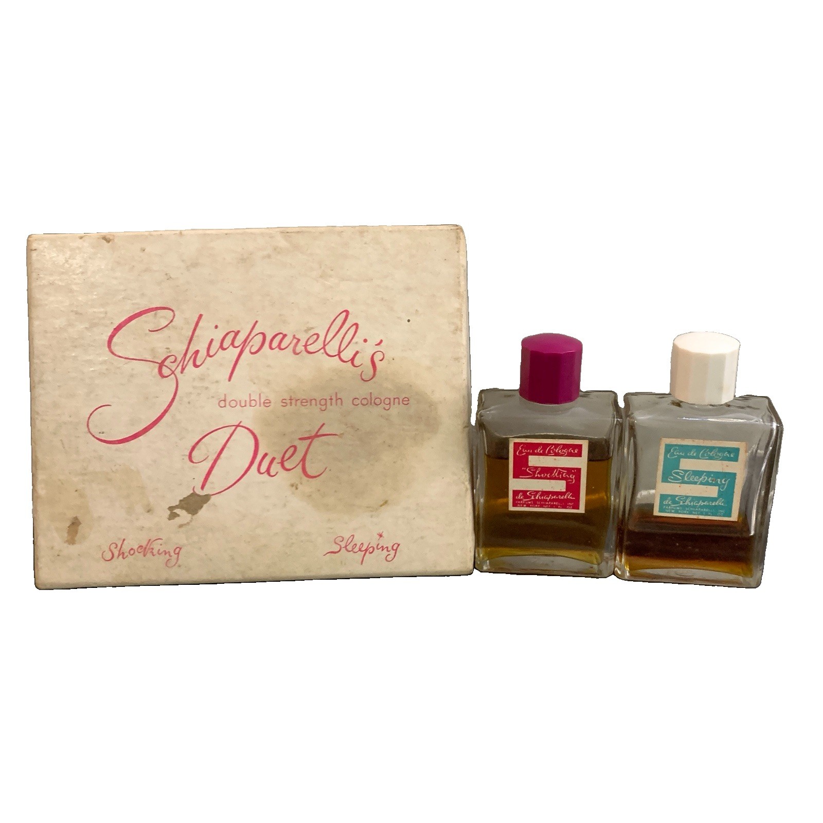 Vintage Schiaparelli Duet Shocking Sleeping 1940s 1950s MCM Schiaparelli's Box Vintage Schiaparelli Duet Shocking Sleeping 1940s 1950s MCM Schiaparelli's Box