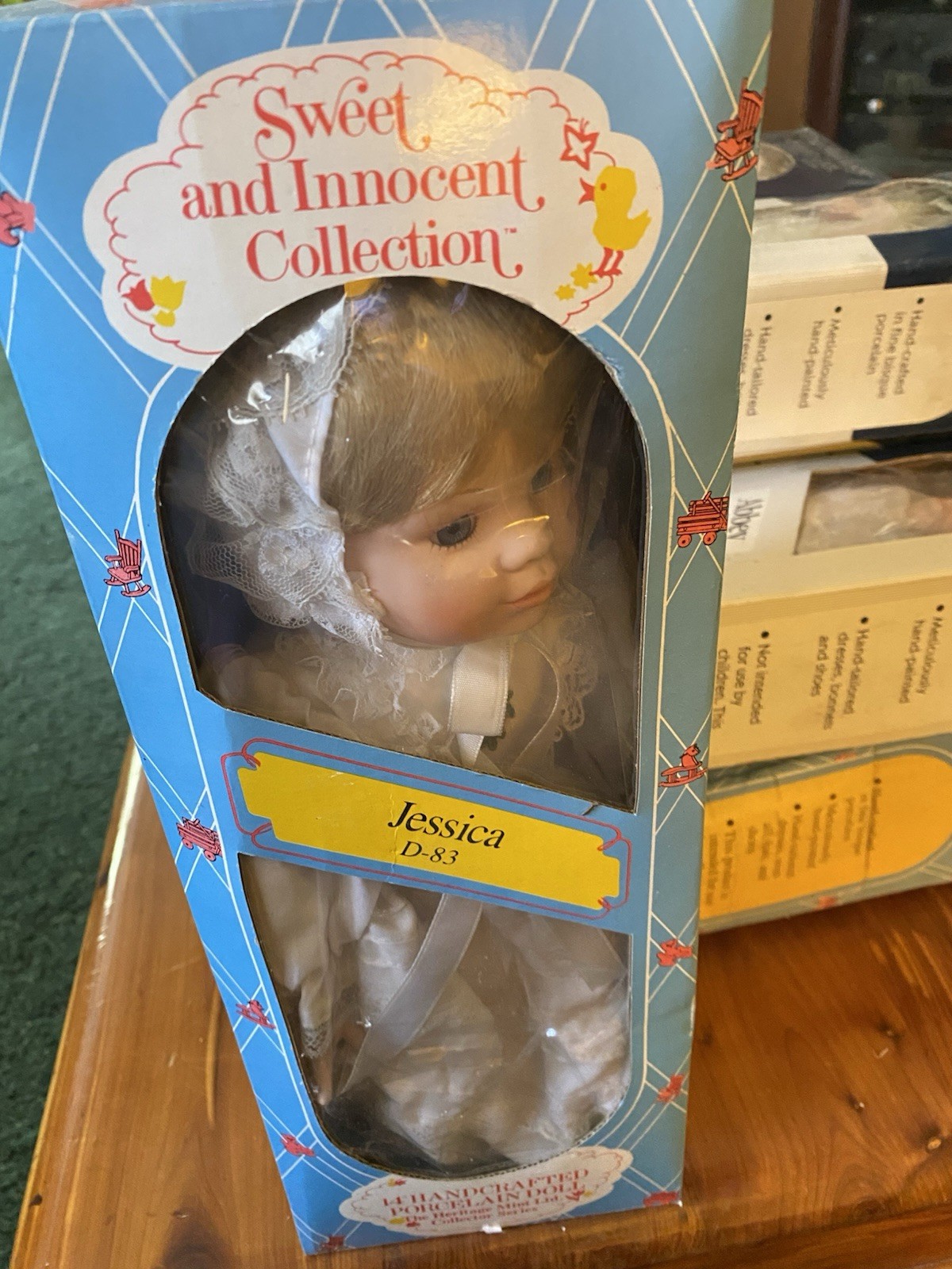 Jessica Porcelain Doll with Stand In Original Box Jessica Porcelain Doll with Stand In Original Box