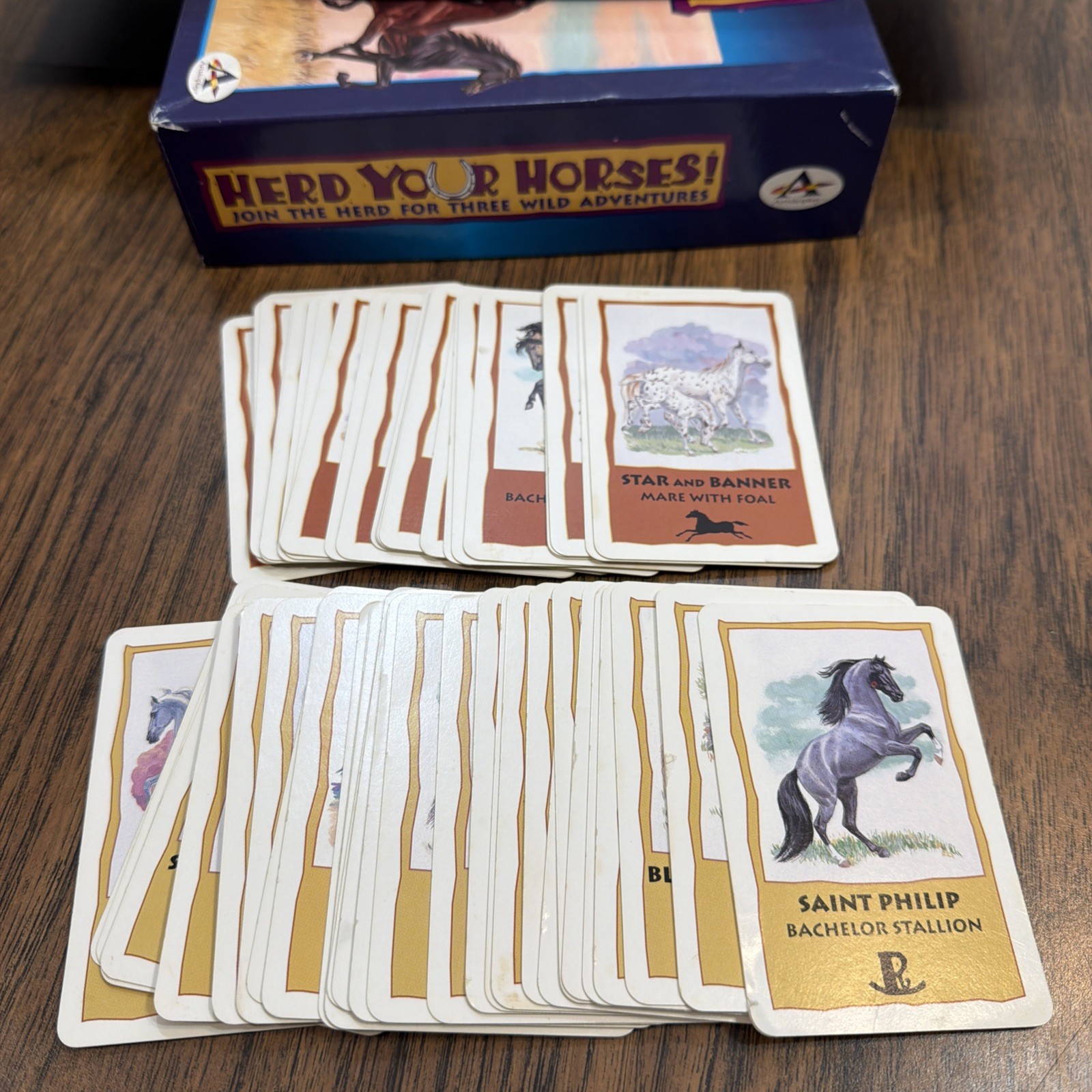 Vtg Herd Your Horses Board Game 1997 Replacement 55 Horse Cards Mustang & Ranch Vtg Herd Your Horses Board Game 1997 Replacement 55 Horse Cards Mustang & Ranch