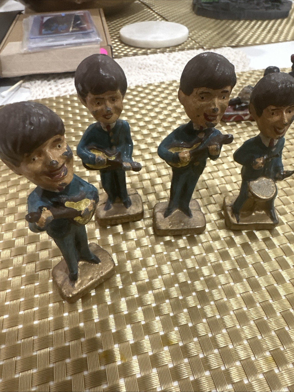 Rare Vintage The Beatles Vintage Collectible Metal Hand Made Figurines Set of 4 Rare Vintage The Beatles Vintage Collectible Metal Hand Made Figurines Set of 4