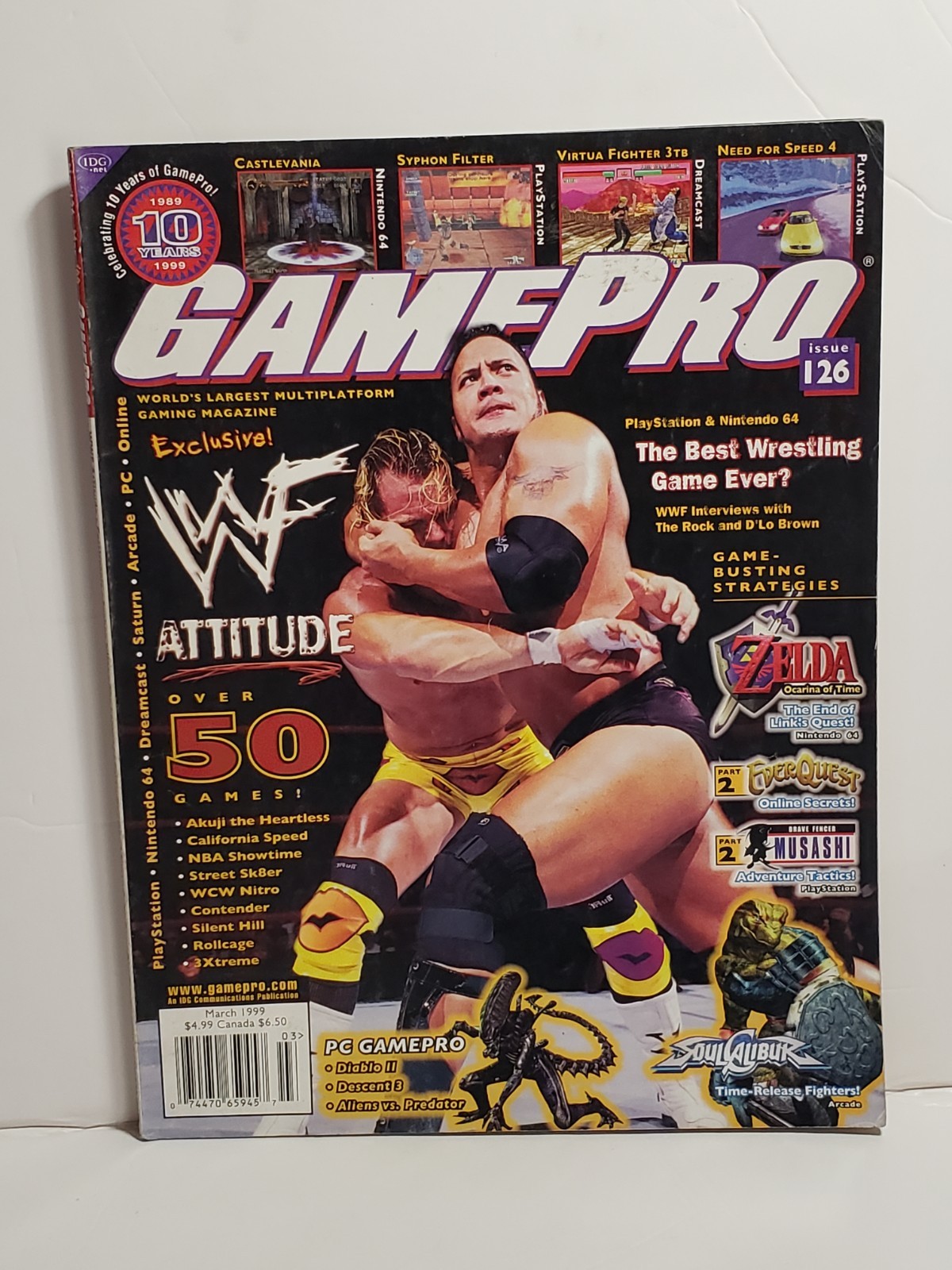GamePro Issue 126 March 1999 Authentic WWF Attitude Zelda Illustrated Video Game