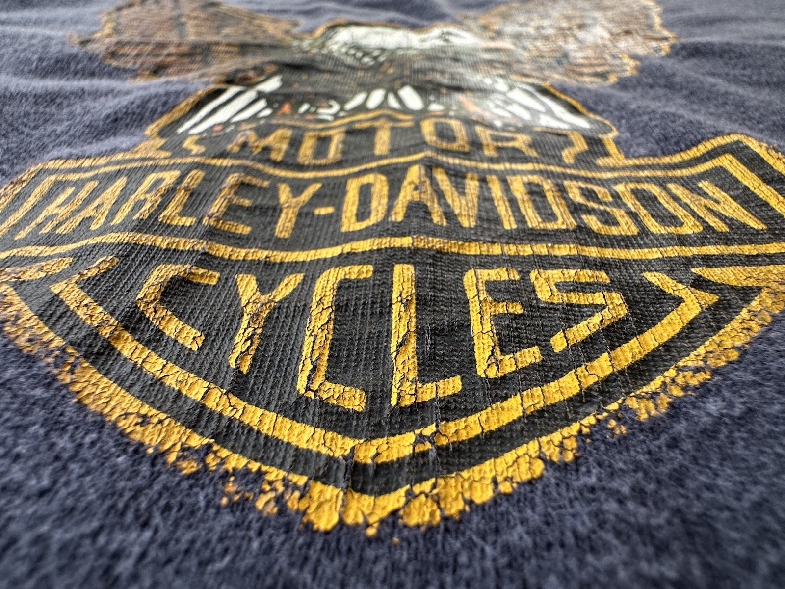 VTG Late 70s Early 80s Harley Davidson Eagle Graphic Tee North Carolina USA SM