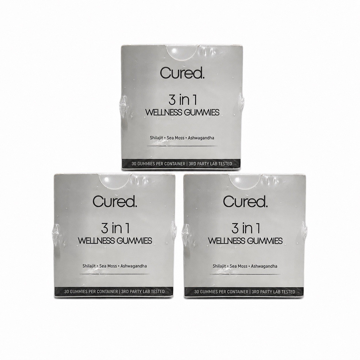 3x Cured 3 in 1 Wellness Gummies Shilajit Sea Moss Ashwagandha 30ct 11 /26. 3x Cured 3 in 1 Wellness Gummies Shilajit Sea Moss Ashwagandha 30ct 11 /26.