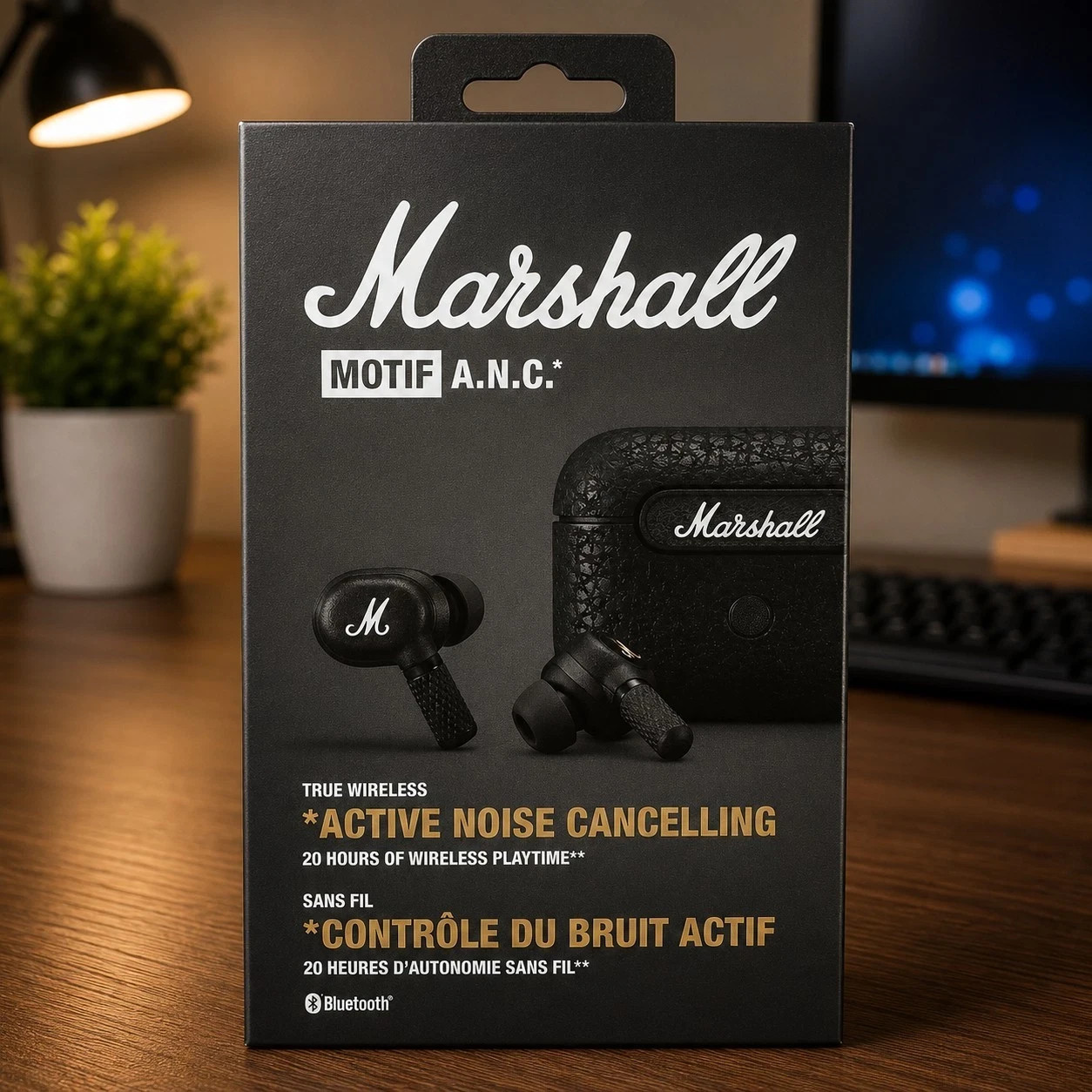 Marshall Motif True Wireless ANC Bluetooth In-Ear Earbuds with Charging Black Marshall Motif True Wireless ANC Bluetooth In-Ear Earbuds with Charging Black