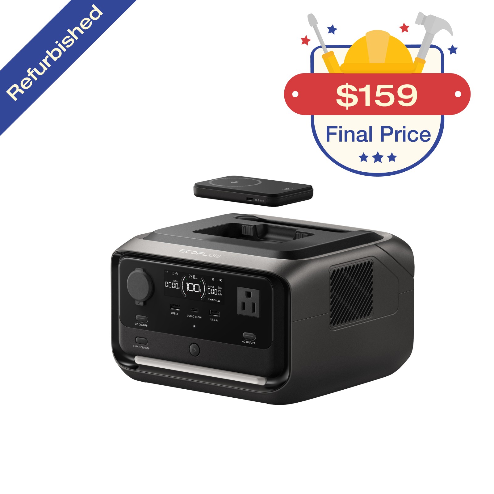 EcoFlow River 3 Plus 286Wh Wireless Boost Combo & 5000mAh RAPID Power Bank EcoFlow River 3 Plus 286Wh Wireless Boost Combo & 5000mAh RAPID Power Bank