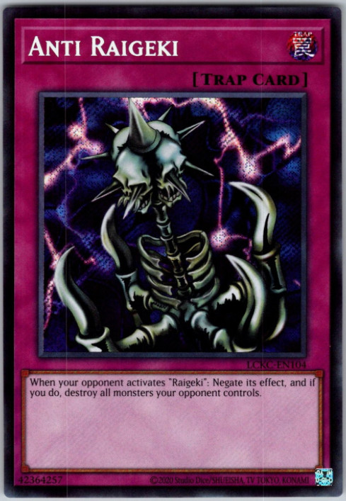 ANTI RAIGEKI LCKC-EN104 - Secret Rare - Unlimited Edition - NM/M