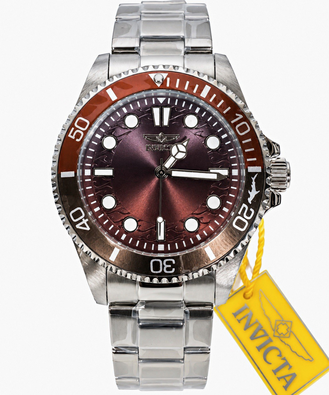 Invicta Pro Diver 50939 Men’s 43mm Brown Gradient Dial Steel Quartz Watch