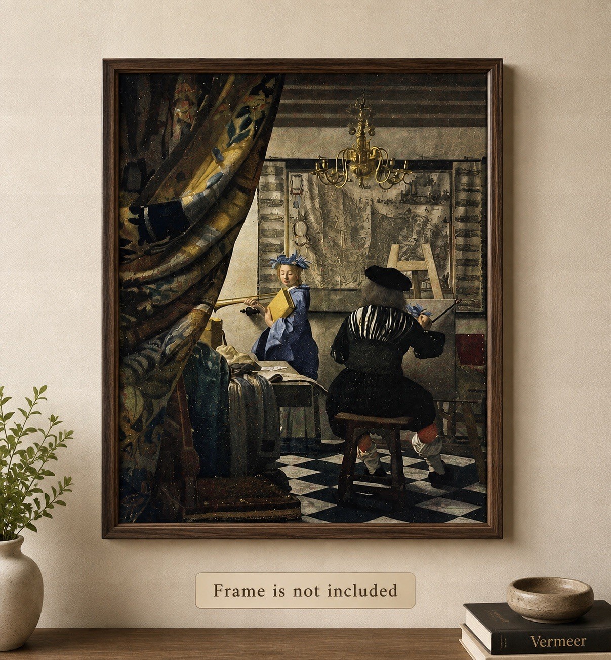 Vintage 1940s Medici Masters Jan Vermeer The Art of Painting Print ONLY No 7