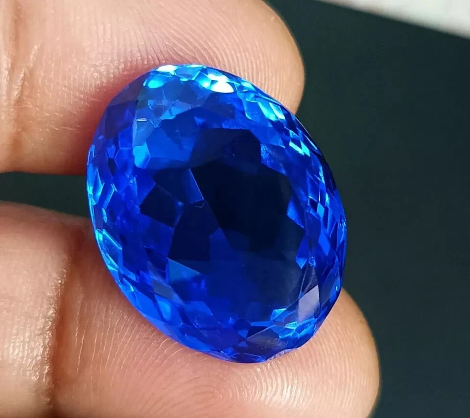 Sapphire Natural Kashmiri Blue Loose Gemstone Oval Cut 20 Ct AAA+ Certified