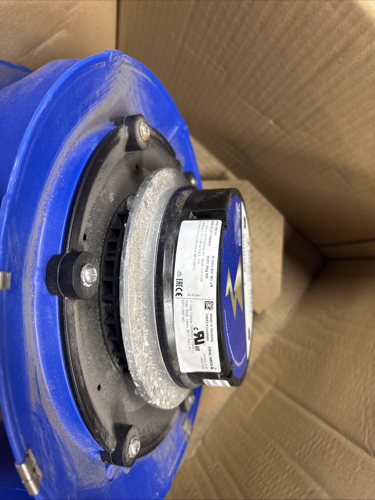2 Units Ziehl-Abegg RH35V-6IK.BD.VR 110V VAC, Centrifugal Fan, Germany