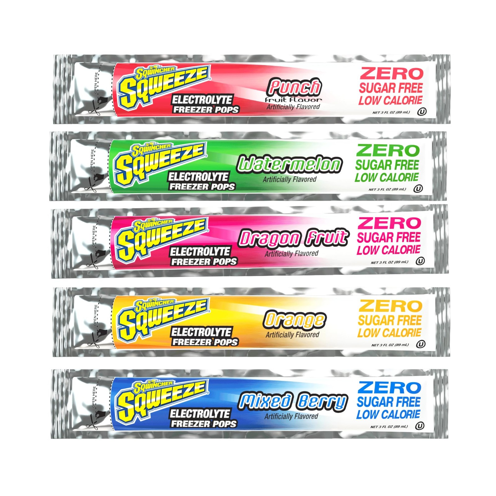 Sqwincher Sqweeze Sugar Free, Low Calorie, Low Sodium Electrolyte Freezer Pop... Sqwincher Sqweeze Sugar Free, Low Calorie, Low Sodium Electrolyte Freezer Pop...