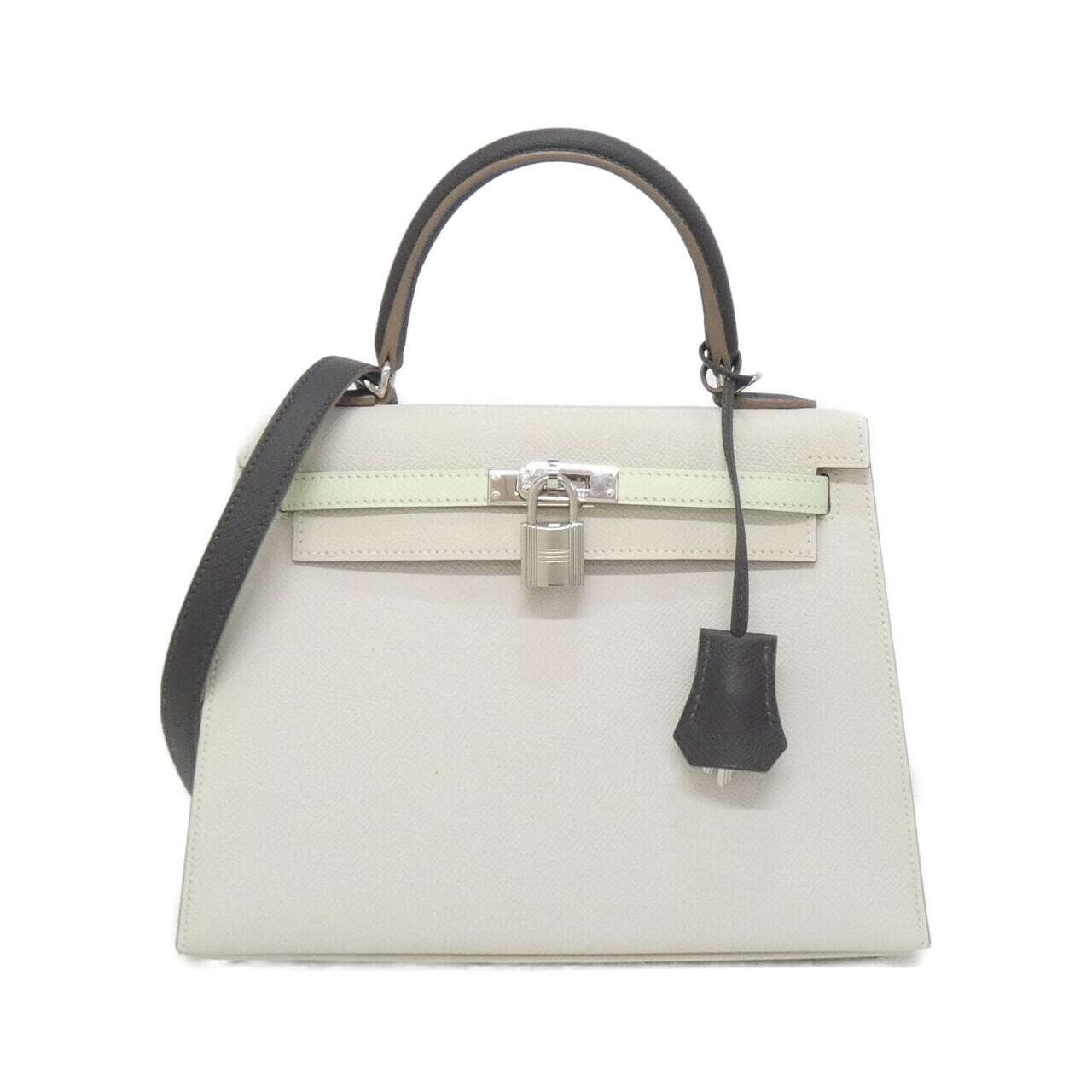 Authentic Hermes Kelly Tricolore 25 082734CK Bag #260-007-752-7004 Authentic Hermes Kelly Tricolore 25 082734CK Bag #260-007-752-7004