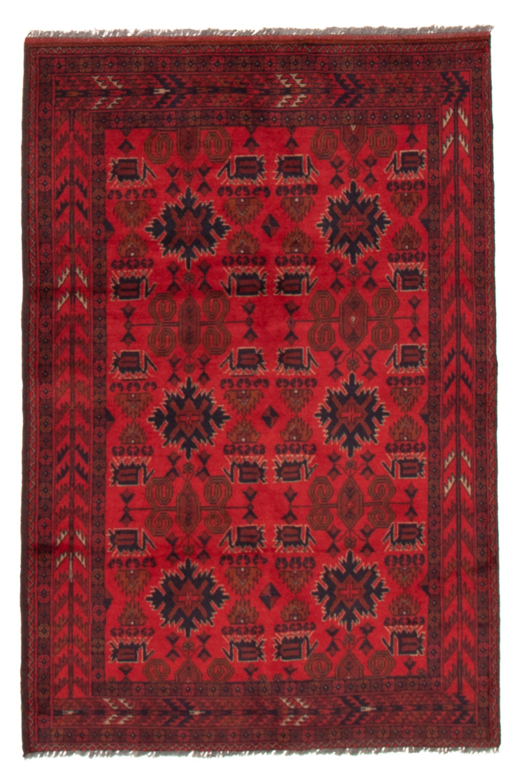 Vintage Traditional Hand-Knotted Area Rug 4\'2\