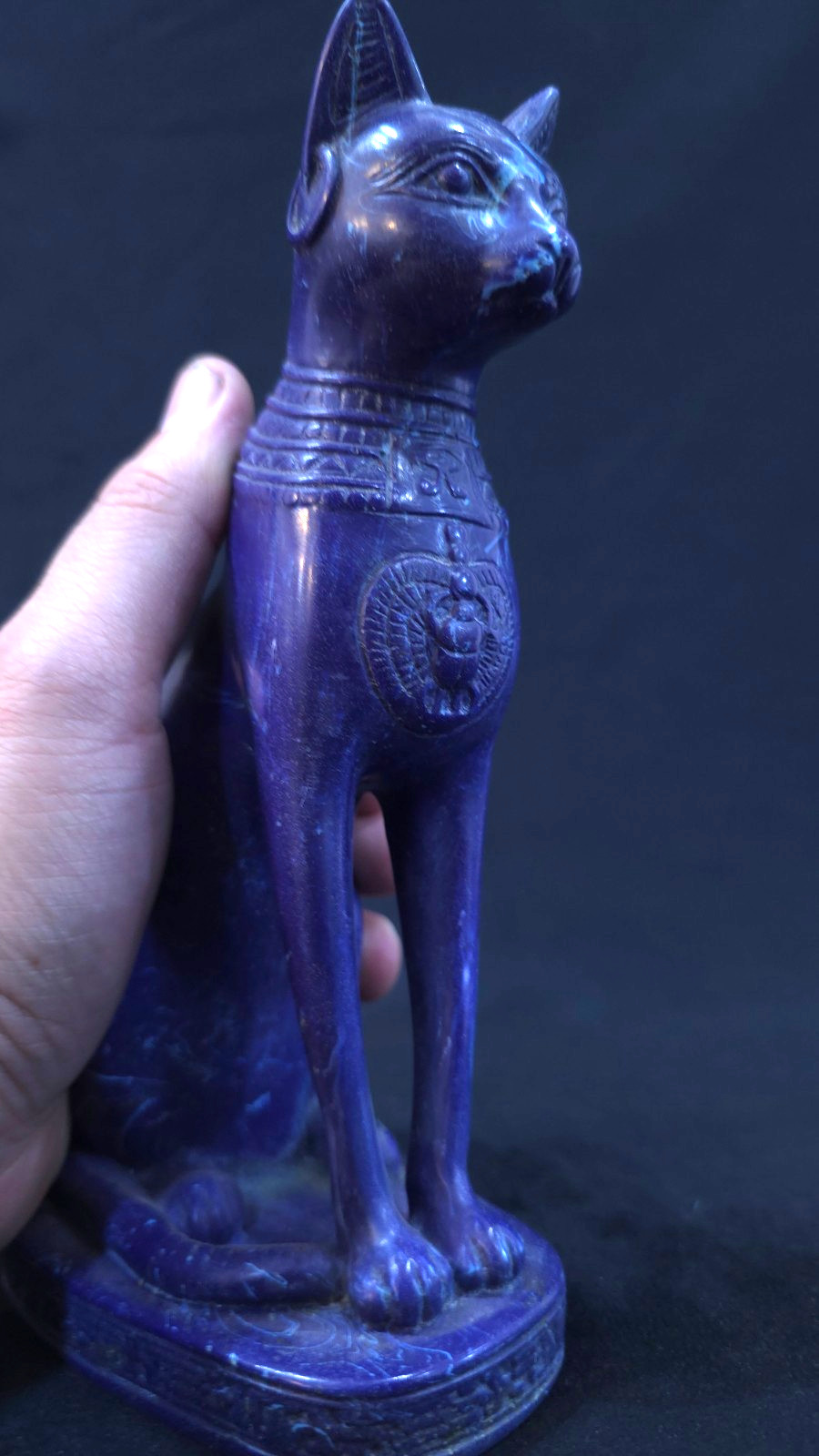 Bastet Statue Ancient Egyptian Feline Goddess Sculpture, Relic Art
