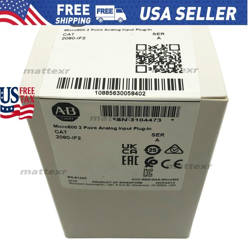 New AB 2080-IF2 Allen-Bradley Micro800 2 Point Analog Input Plug-In 2080IF2