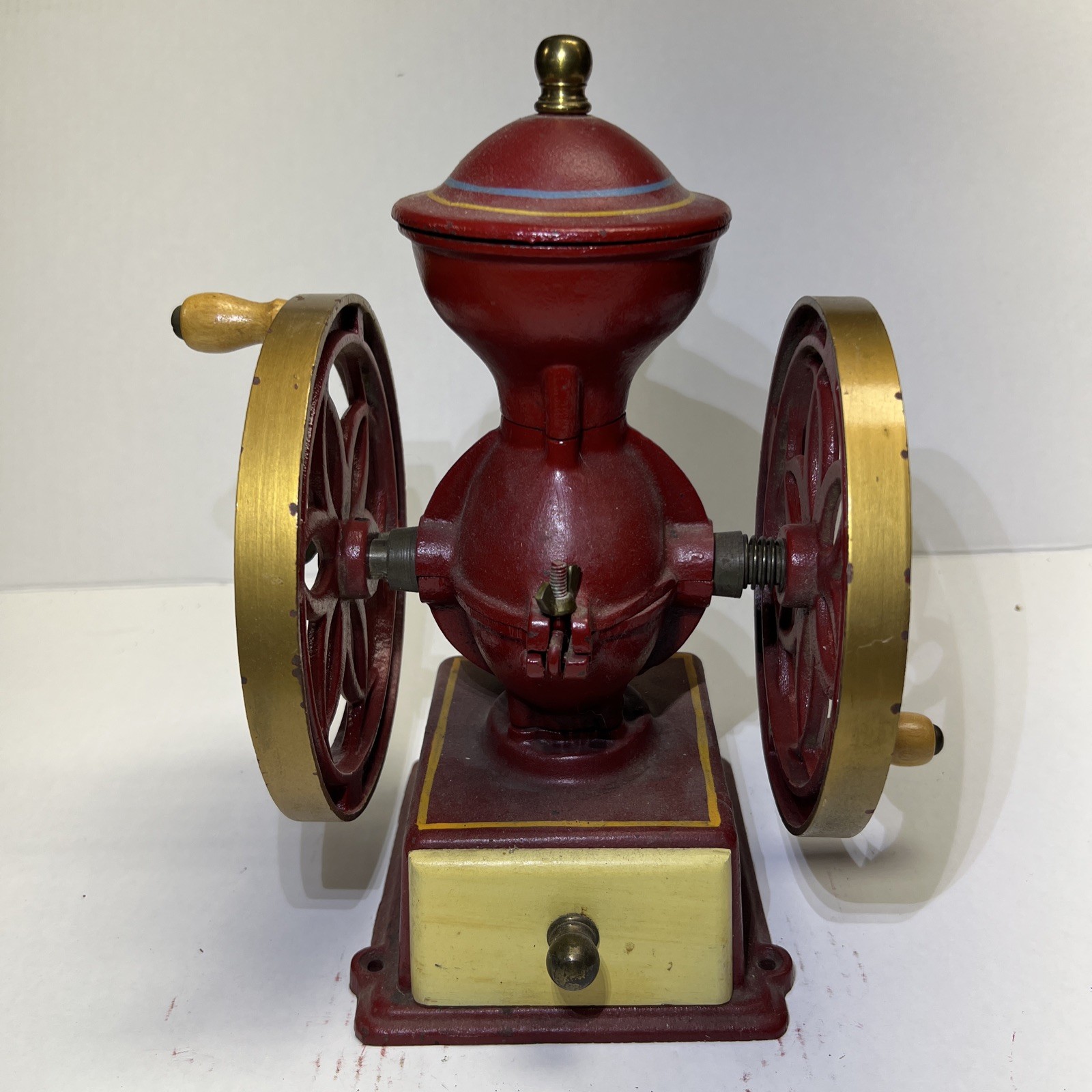 Antique Vintage John Wright Coffee Grinder All Original measuring just 11” high