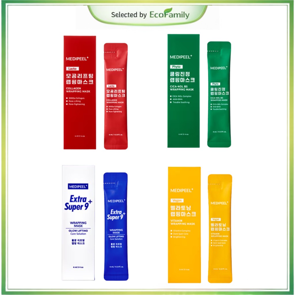 [MEDIPEEL] Wrapping Mask 4Type 4ml X 4ea [Pore Lifting, Cooling & Soothing,