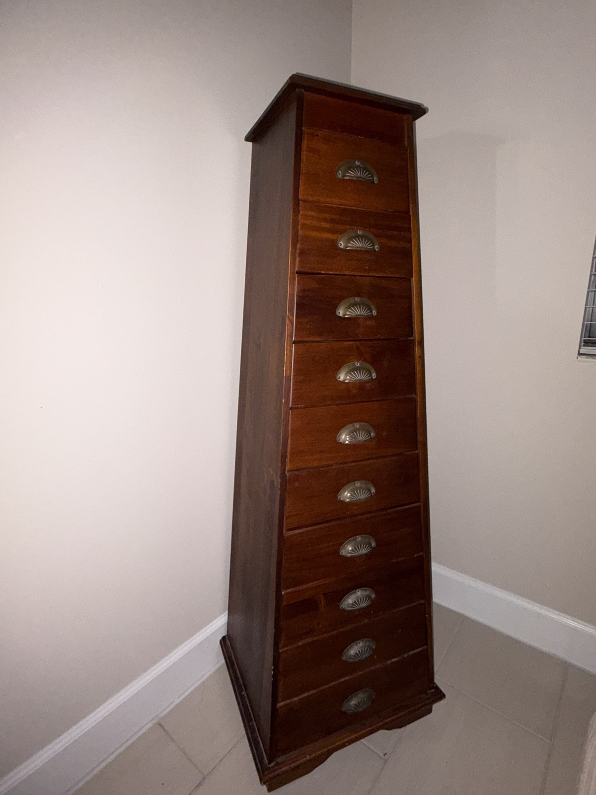 Vintage Pier 1 Cherry Lingerie Chest Of 10 Drawers Vintage Pier 1 Cherry Lingerie Chest Of 10 Drawers