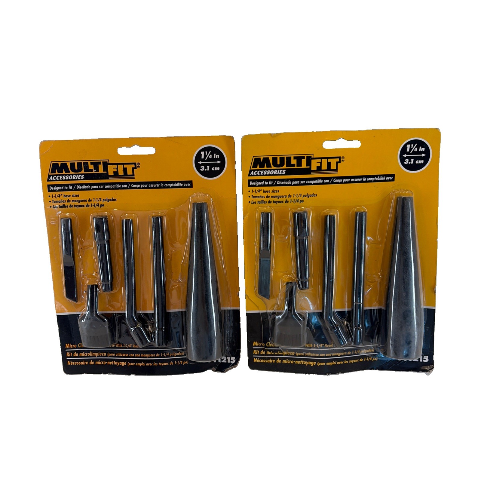 2 MULTI FIT Micro-Cleaning Shop Vacuum Attachment Kit for 1-1/4” Hose  2 Pack