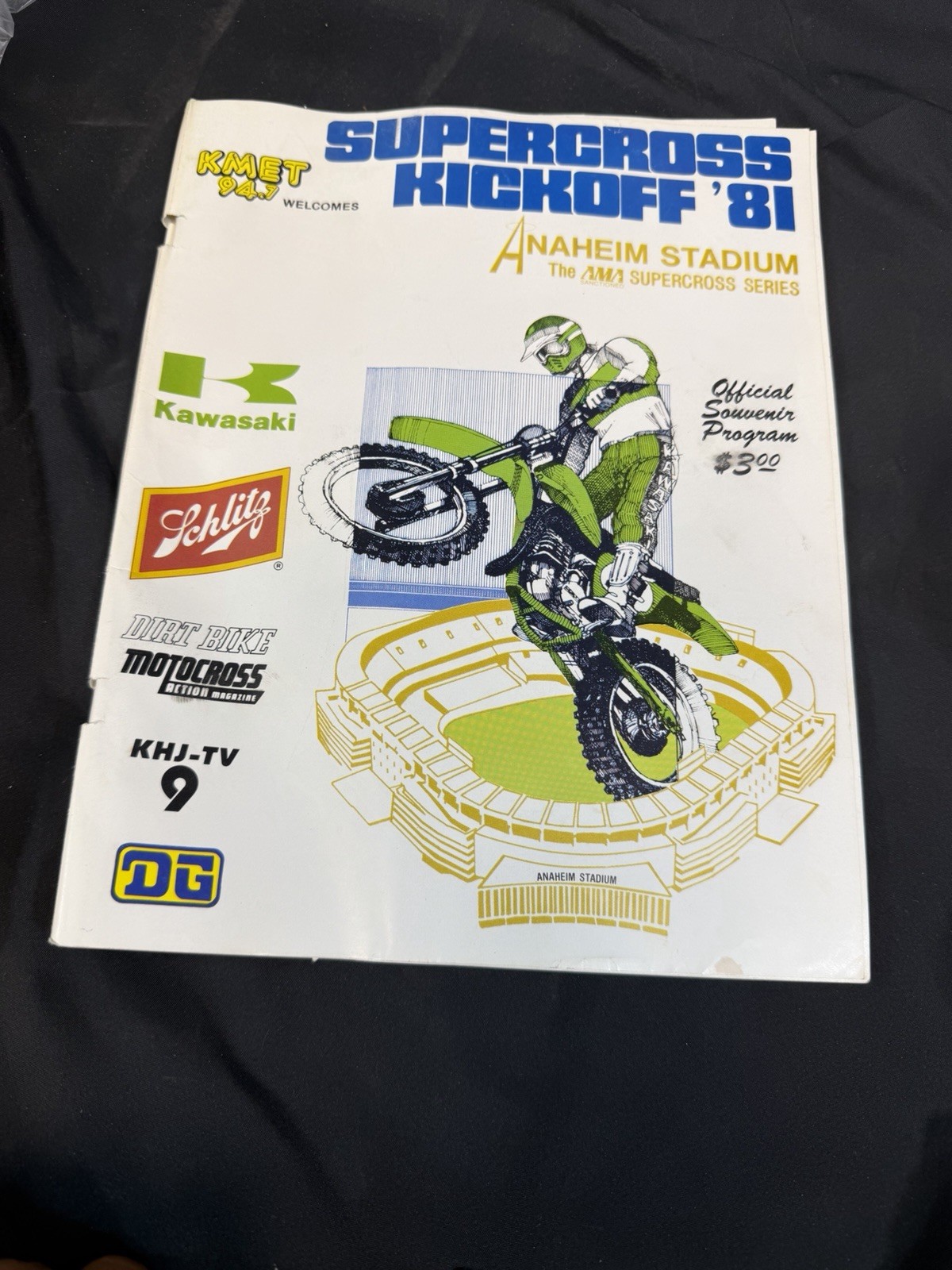 Vintage 1981 Supercross Kickoff Anaheim Stadium Official Souvenir Program Vintage 1981 Supercross Kickoff Anaheim Stadium Official Souvenir Program
