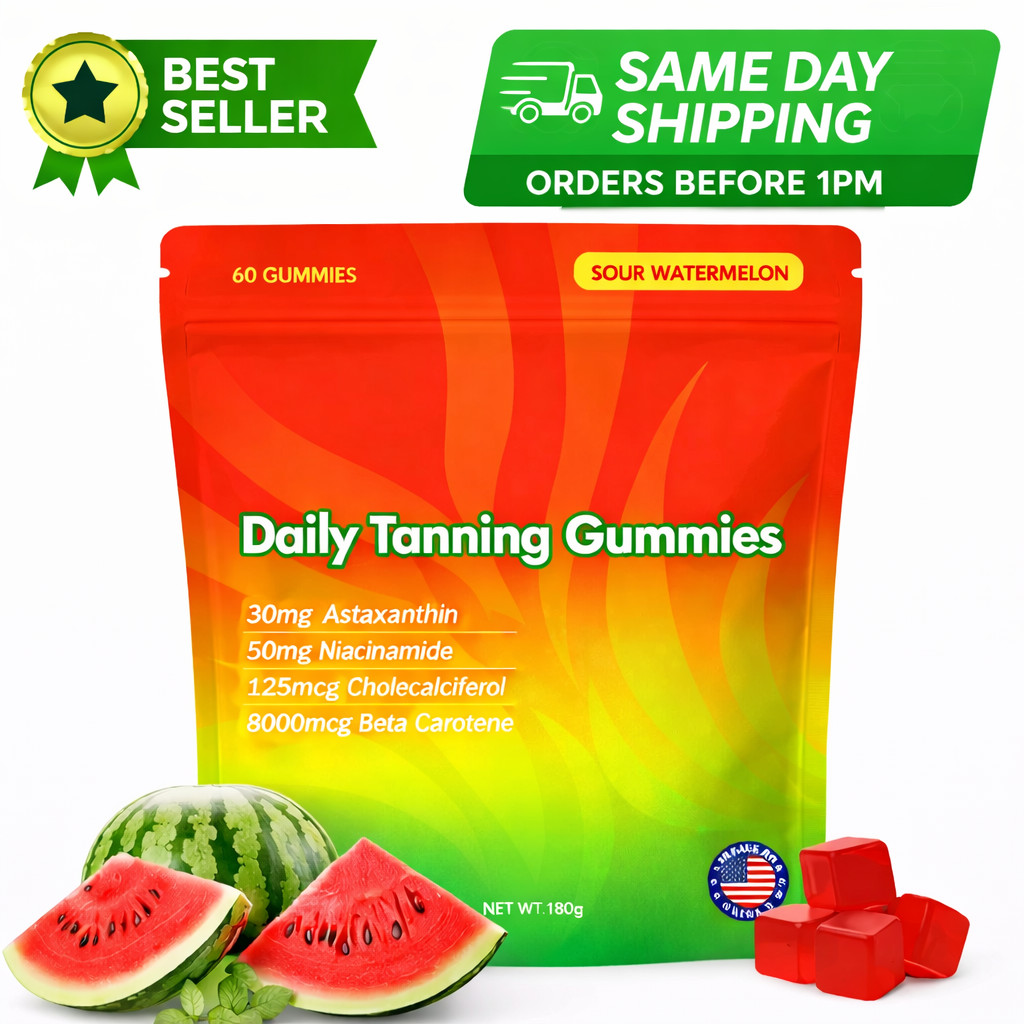 Daily Tanning Gummies Supplement - 60 Gummies 30-Day Supply