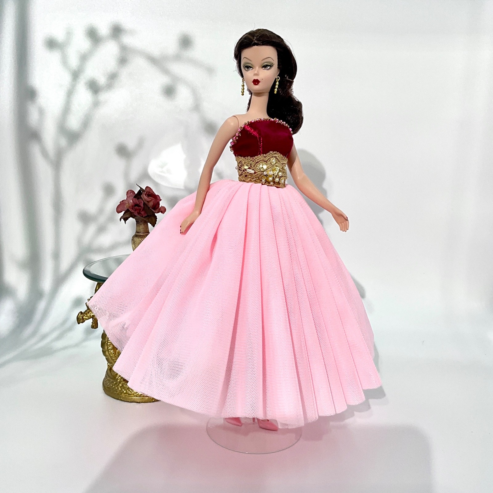Dangerous Dames Top, Skirt + Shoes, Earrings For SILKSTONE Barbie Doll