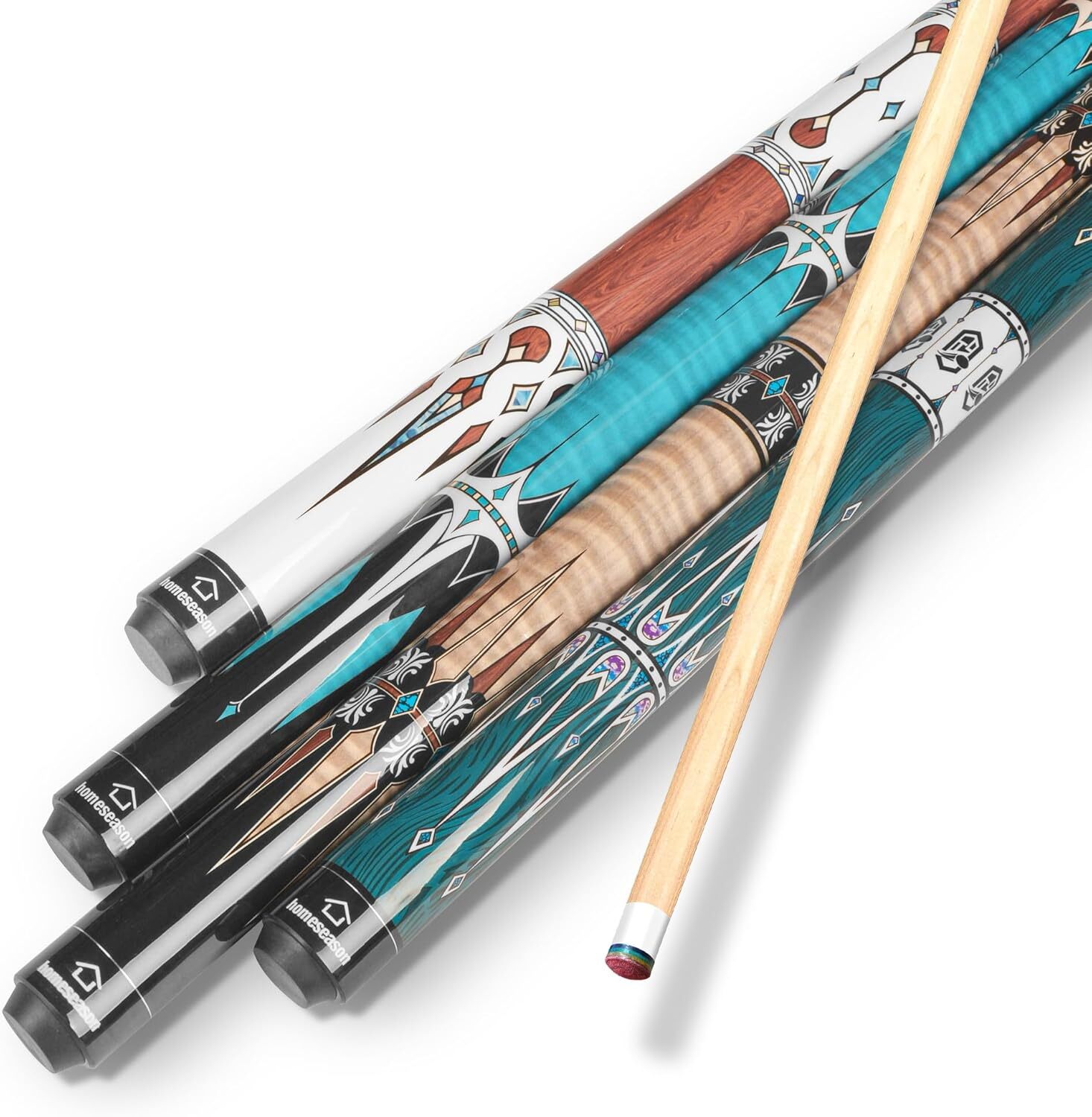 SET OF 4 POOL CUES 57