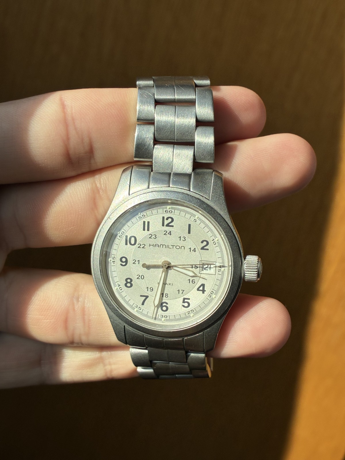 Hamilton Khaki Field Mechanical Power Reserve White Dial Men\'s Watch