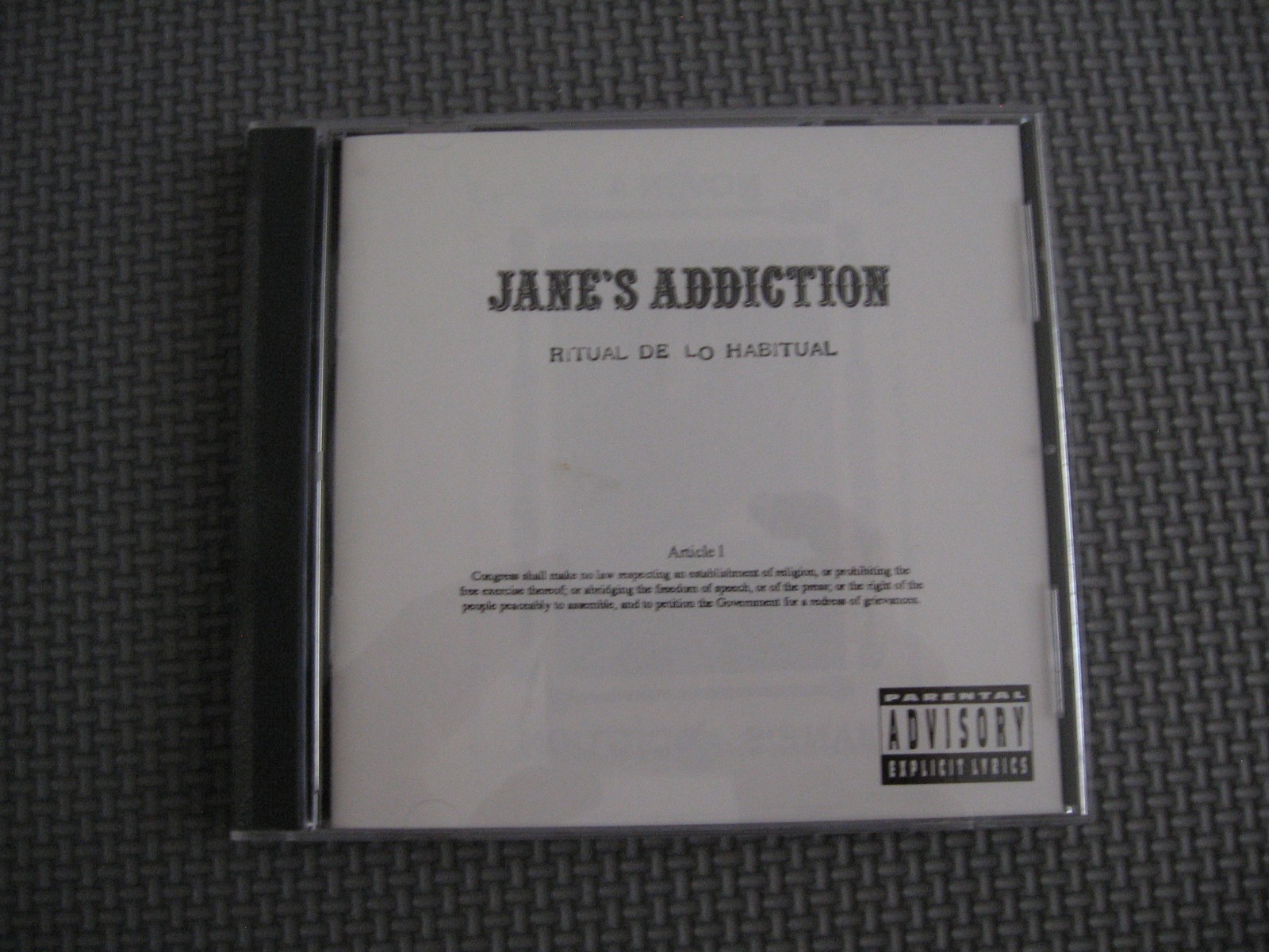 Jane\'s Addiction Ritual de lo Habitual on CD