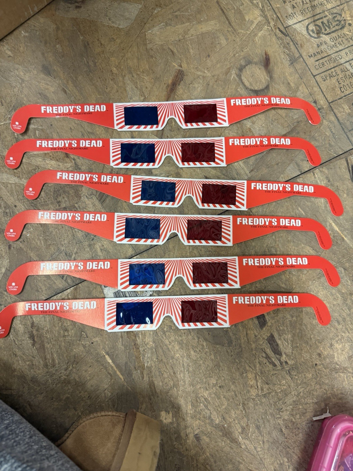 6 Vintage New Pair Of Freddy’s Dead Nightmare On Elm Street 3D Glasses 6 Vintage New Pair Of Freddy’s Dead Nightmare On Elm Street 3D Glasses