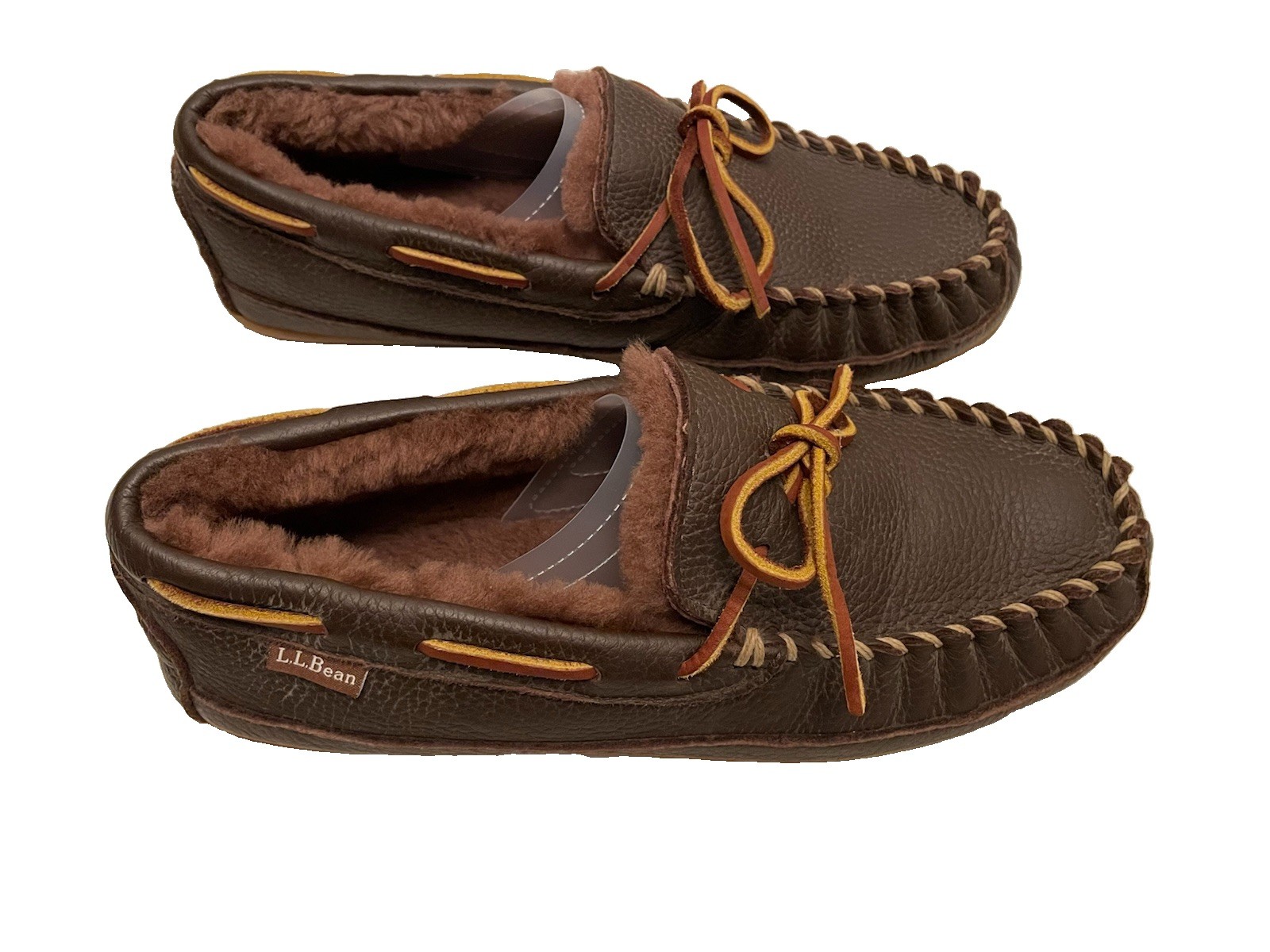 L.L.Bean Wicked Good Moosehide Moccasins Men’s 8 M Shearling Lined Slippers 