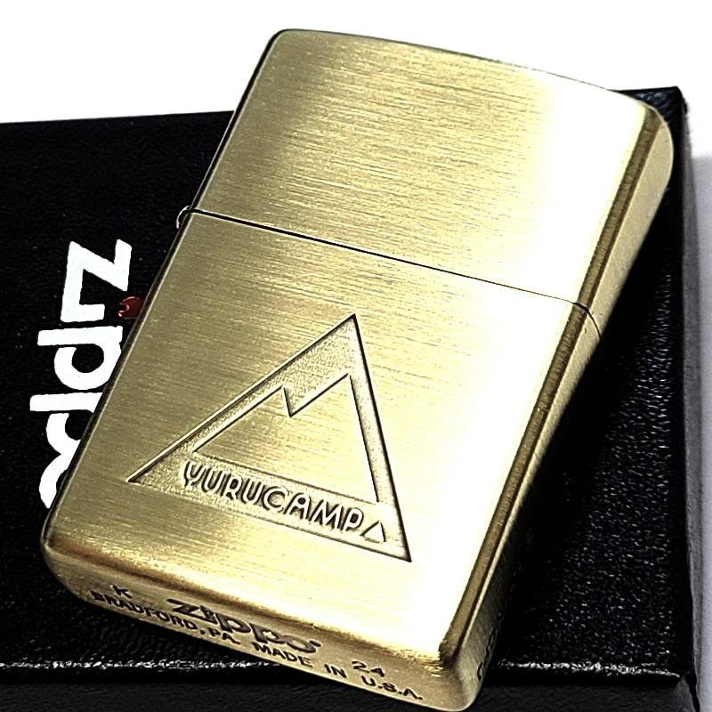 Zippo Yuru Camp Season 3 Group Camp Etching Engraving Gold Brass Lighter