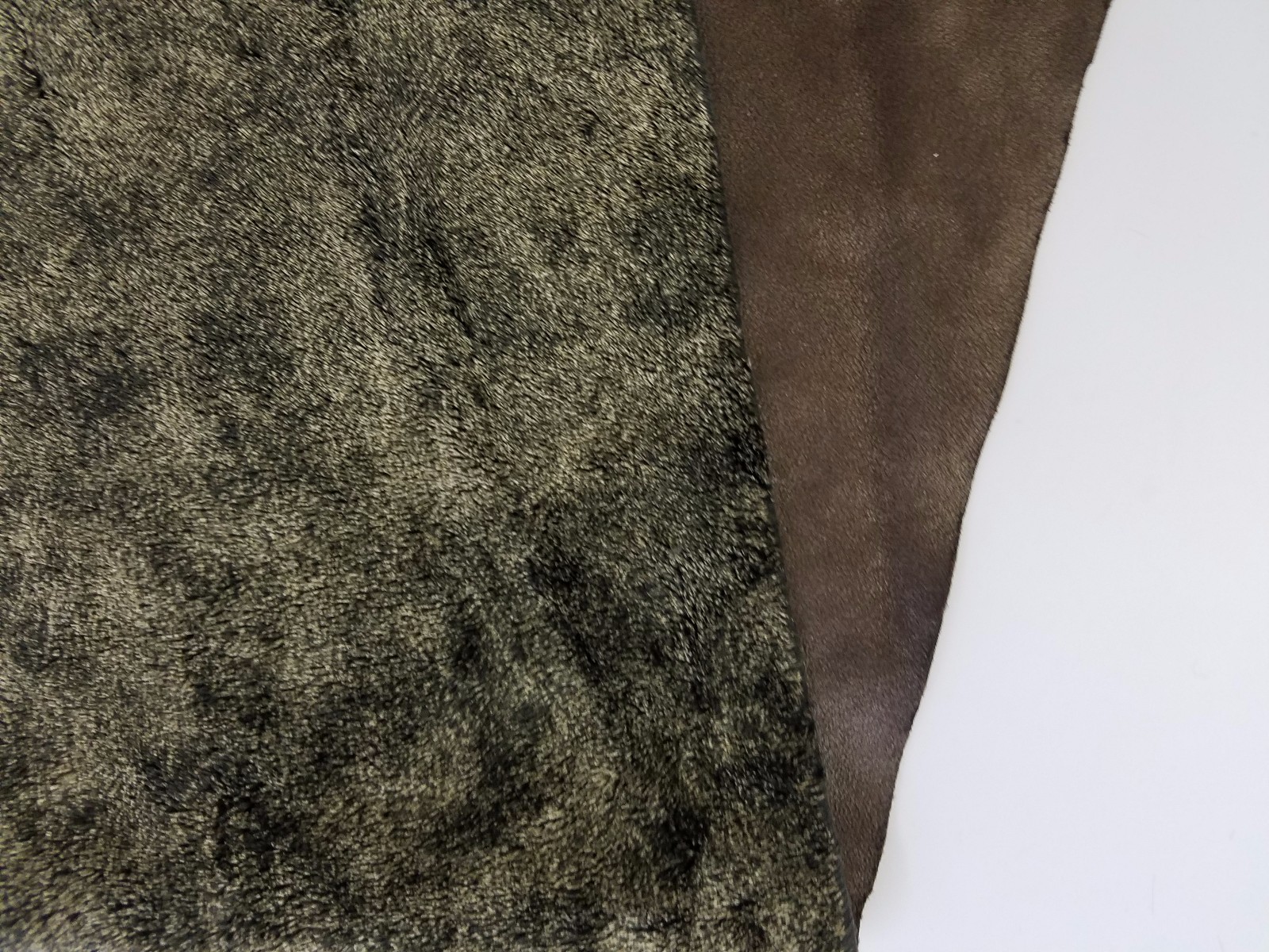 Elegant Faux Fur Fabric bonded with faux leather ~ 1 Yard 