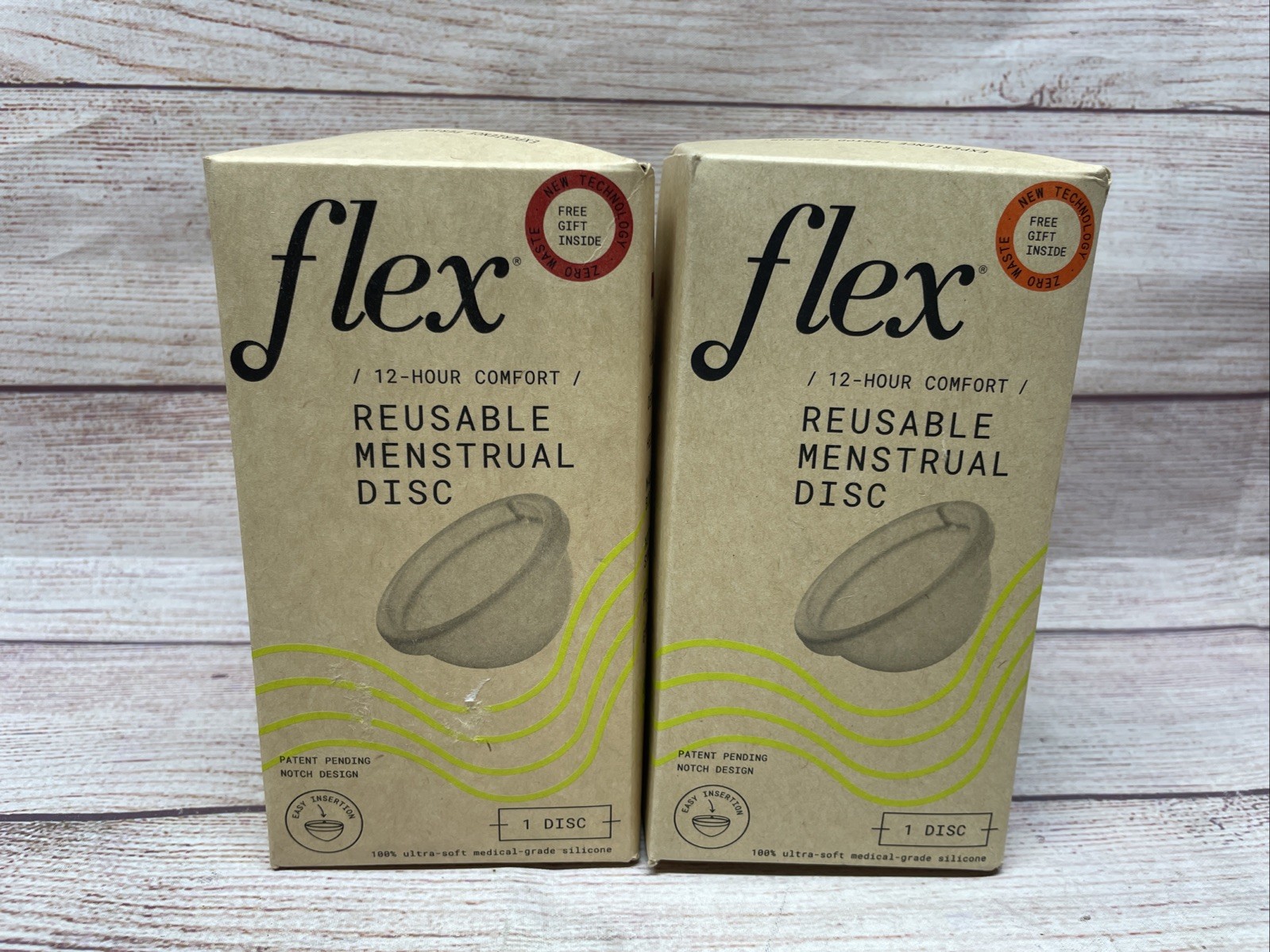 Lot of 2 Flex Reusable Menstrual Discs. NIB