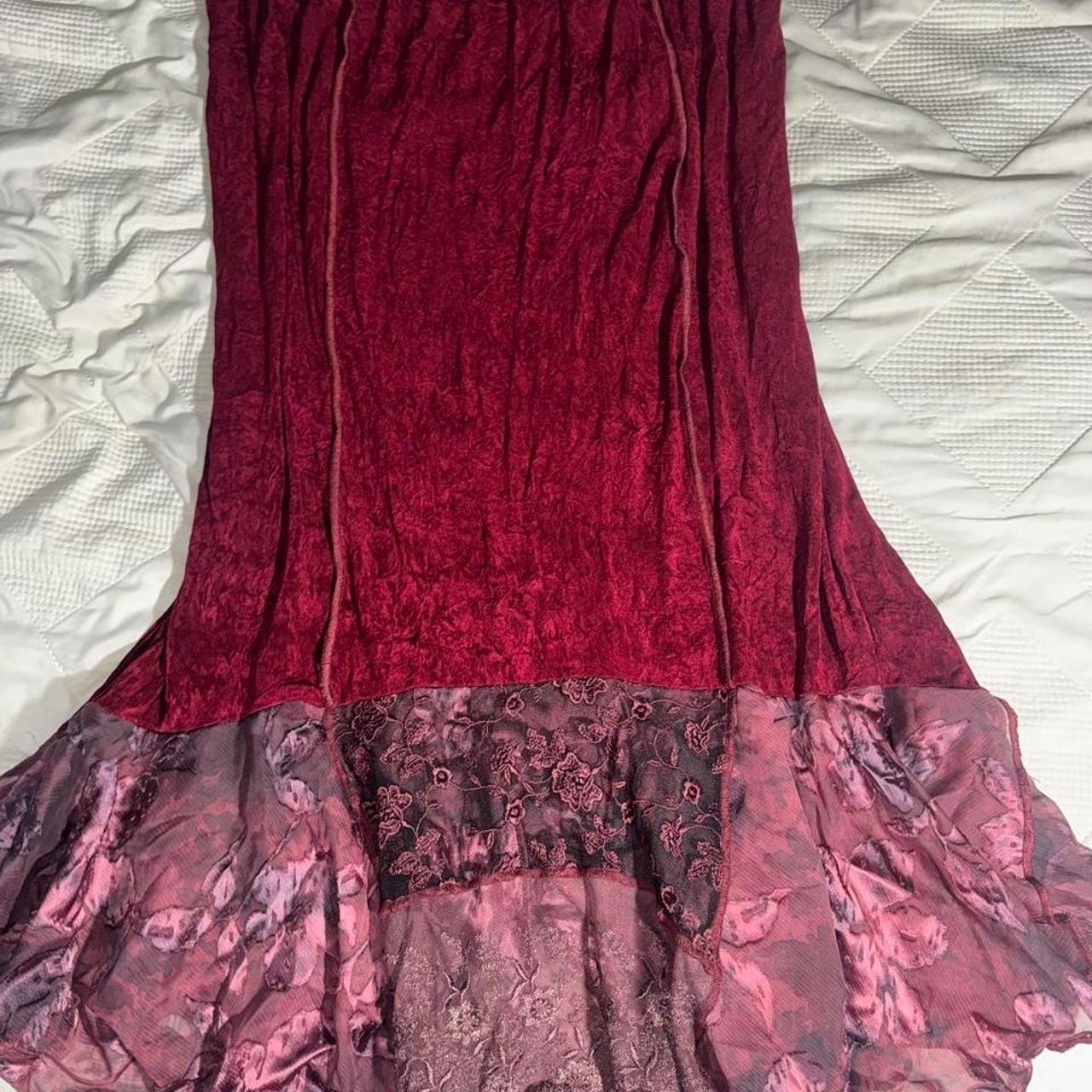 Vintage and Rare Spencer Alexis crushed velvet maxi skirt