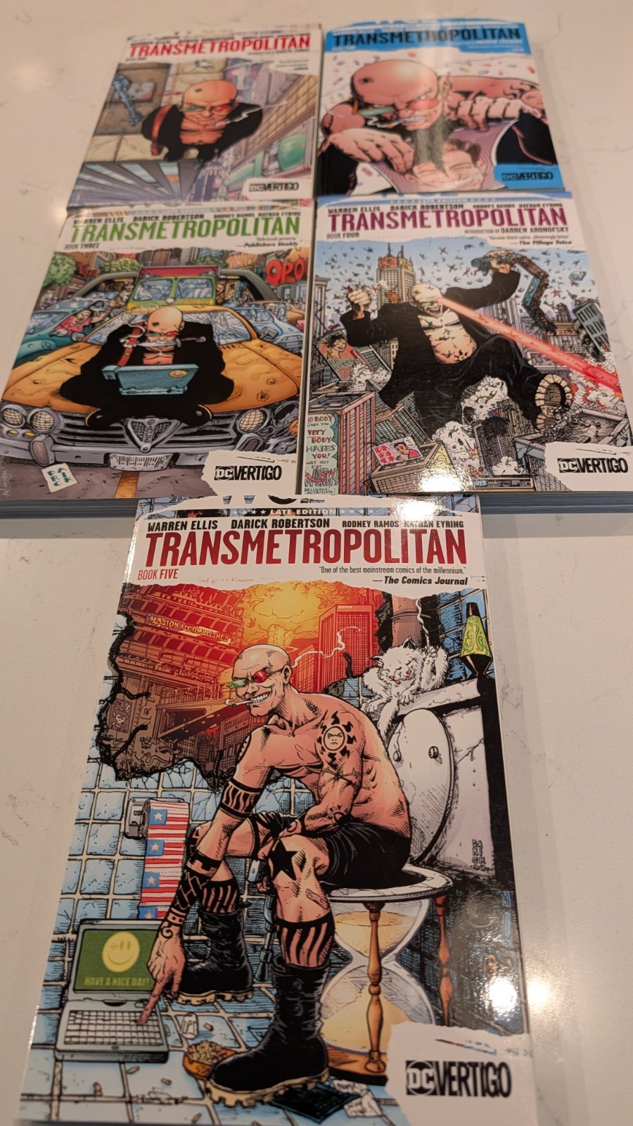 Transmetropolitan TPBs Complete Set Books 1-5 DC Comics Transmetropolitan TPBs Complete Set Books 1-5 DC Comics