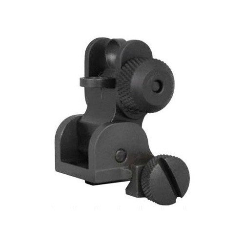 YHM Flip Rear Sight Black for Picatinny Rail UPC: 816701013344