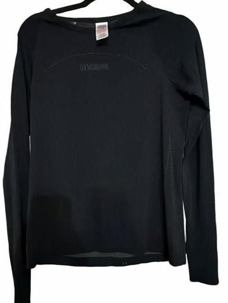 Gymshark Black Long Sleeve Athletic Shirt Size Small