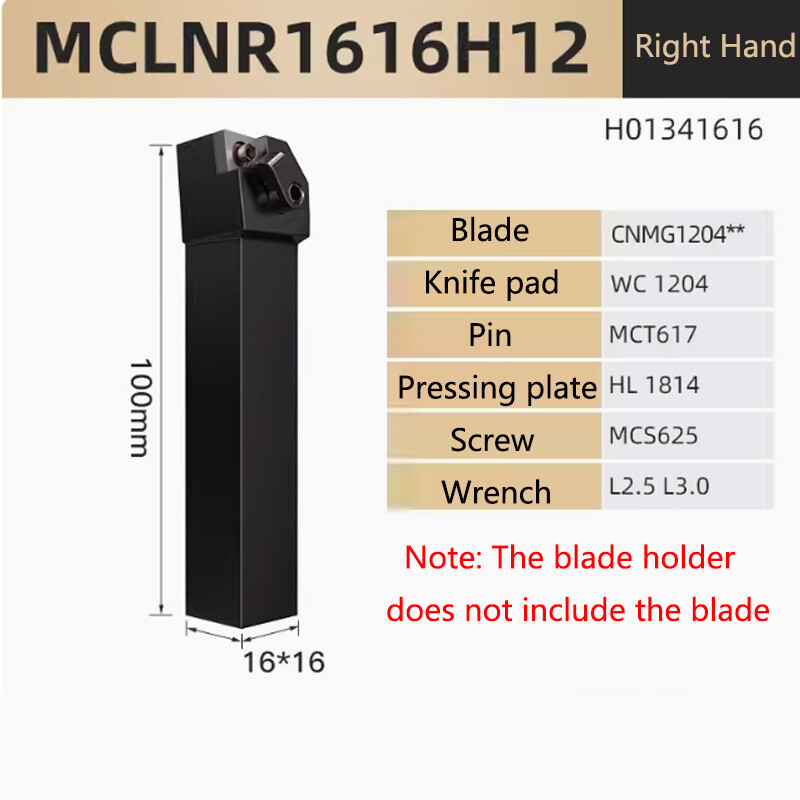 MCLNR MCLNL 1616H12 2020K12 2525M12 95°Lathe Turning Tool Holder Boring Bar New MCLNR MCLNL 1616H12 2020K12 2525M12 95°Lathe Turning Tool Holder Boring Bar New