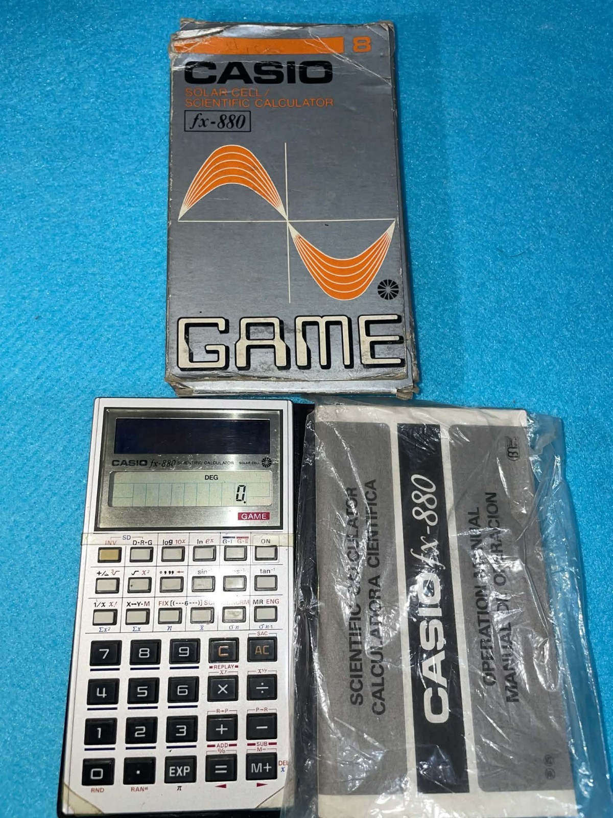 Rare Vintage Casio FX 880 Solar Scientific Games Calculator Works Collectible Rare Vintage Casio FX 880 Solar Scientific Games Calculator Works Collectible