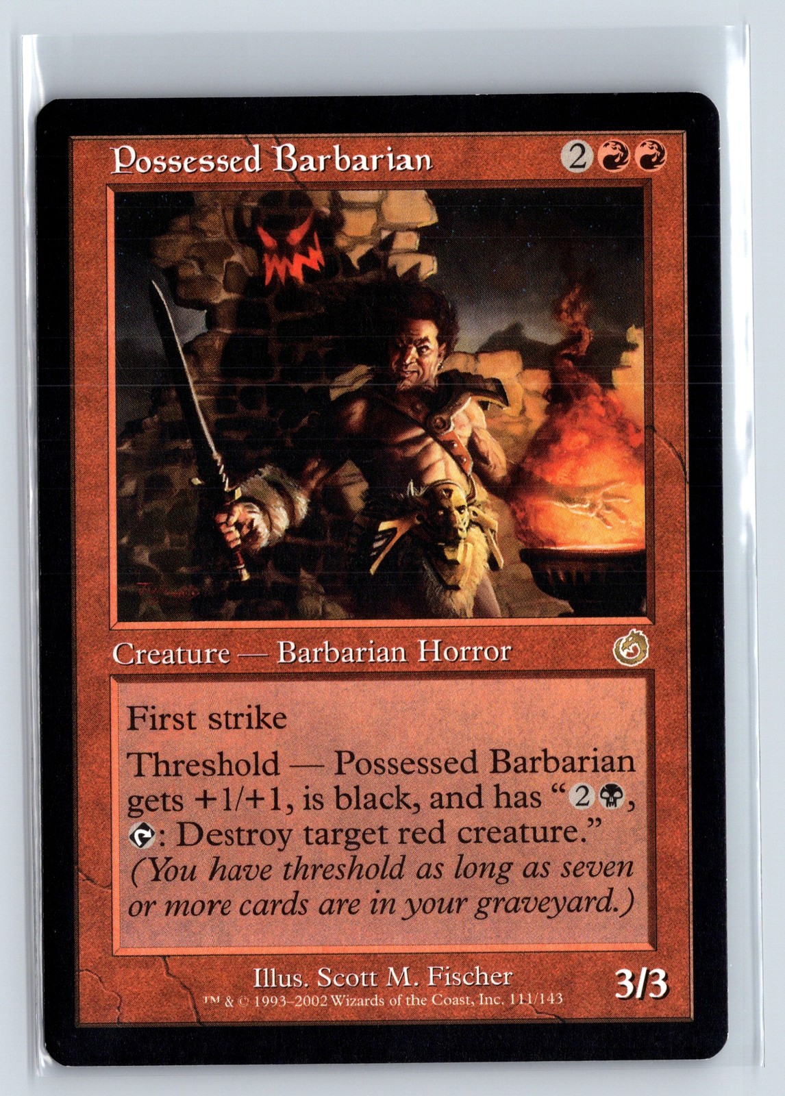 (3x) POSSESSED BARBARIAN - Torment – MTG Magic the Gathering Card - Rare