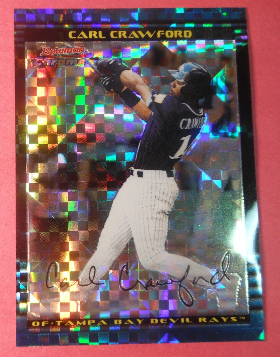 2002 Bowman Chrome Draft Picks & Prospects - Carl Crawford #BDP139 XFractor...