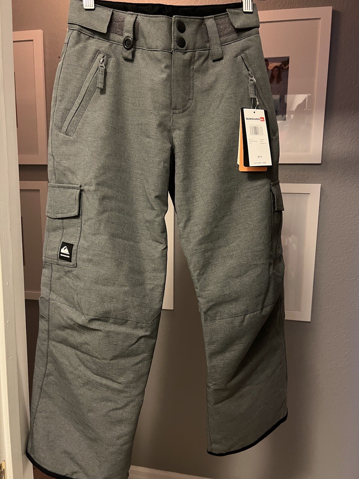 Quicksilver Porter Insulated Snow Pants Boys Size S/10