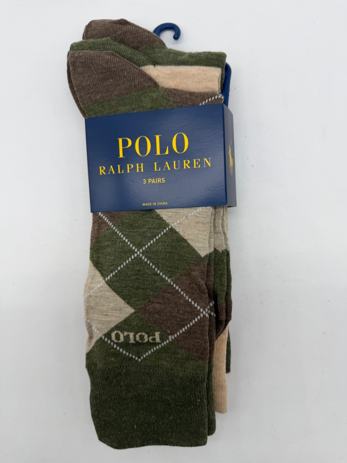 NEW 3 PAIRS RALPH LAUREN POLO MENS COTTON DRESS SOCKS ARGYLE PATTERN NEW 3 PAIRS RALPH LAUREN POLO MENS COTTON DRESS SOCKS ARGYLE PATTERN