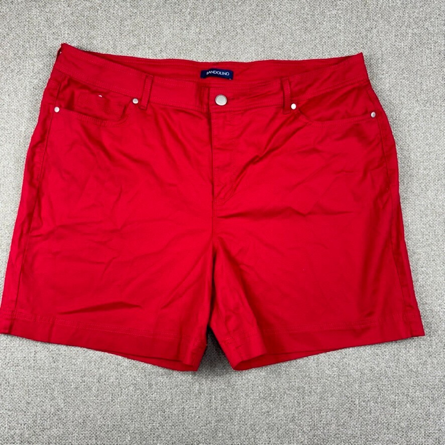 Bandolino Bermuda Short Red Stretch Amalia Womens 18 NWT Summer Casual Bandolino Bermuda Short Red Stretch Amalia Womens 18 NWT Summer Casual