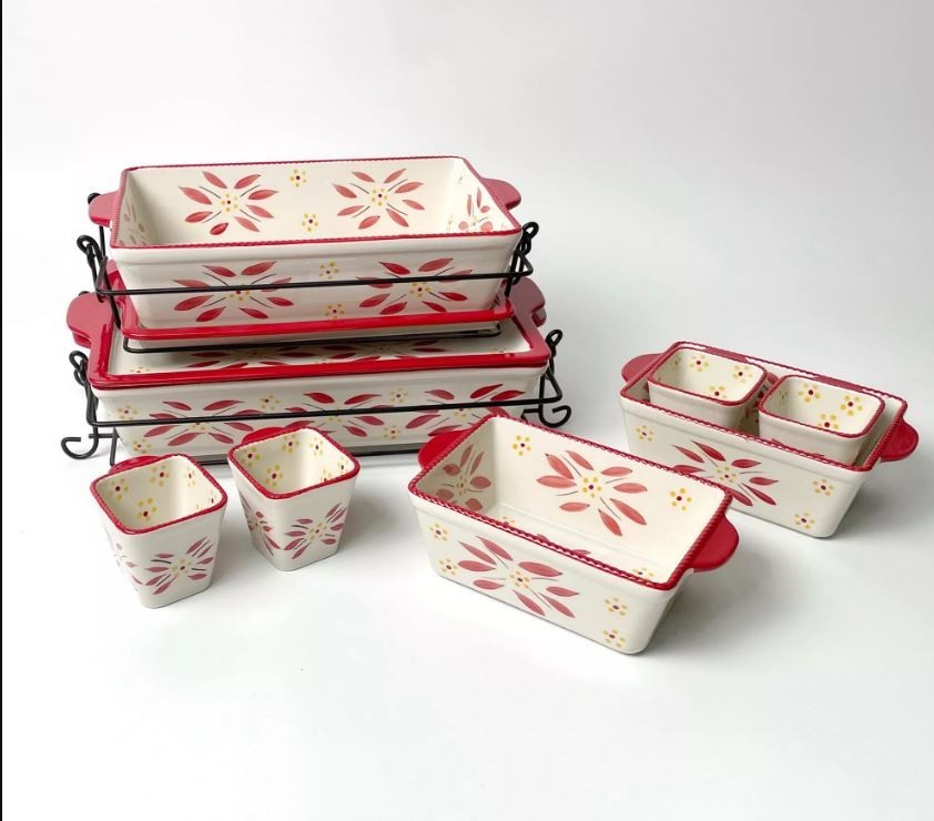 Temp-tations Old World 20-Piece Baker Set K78127 Red